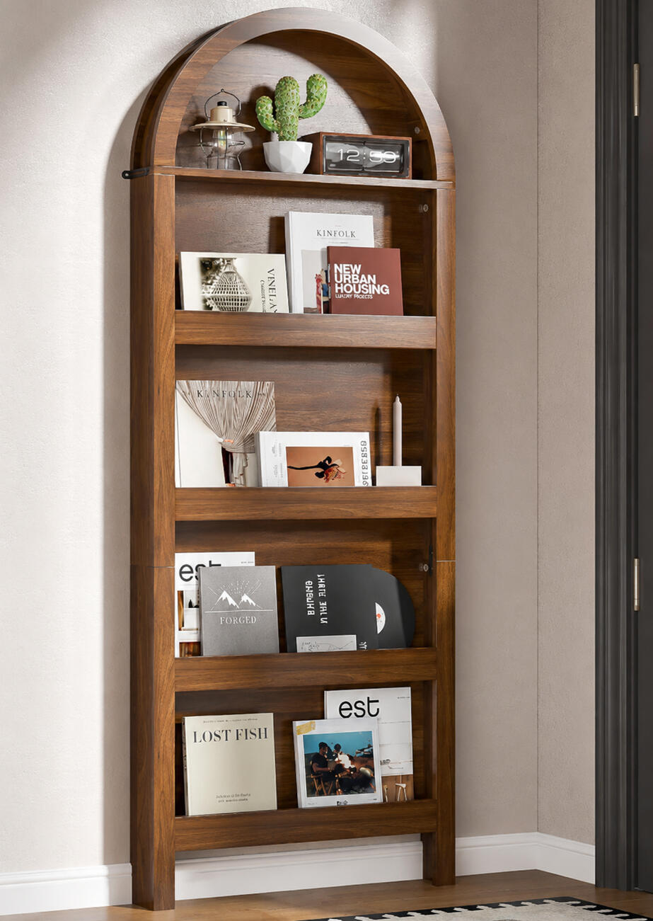 Ultra thin bookshelf for tight spaces